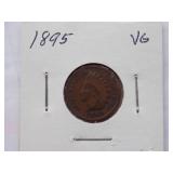 1893, 1899, 1895, 1898, Indian Cent, Circulated