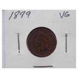 1893, 1899, 1895, 1898, Indian Cent, Circulated