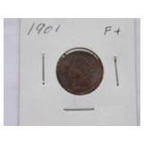 1901, 1900, 1899, 1898, 1893, Indian Cent, Circulated