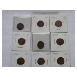 1893,1901,1902, 1903, 1904, 1905, 1906, 1907  Indian Cent, Circulated