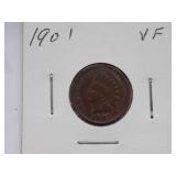 1893,1901,1902, 1903, 1904, 1905, 1906, 1907  Indian Cent, Circulated