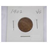 1893,1901,1902, 1903, 1904, 1905, 1906, 1907  Indian Cent, Circulated