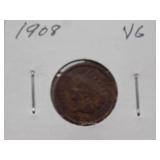 1893,1901,1902, 1903, 1904, 1905, 1906, 1907  Indian Cent, Circulated