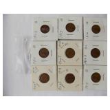 1910.1911.1911d, 1912,1912d,1913,1914,1916d,1916 Lincoln Pennies