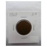 1868 2-cents