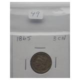 1865 3 Cent