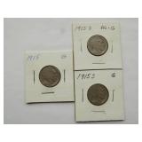 1915, 1915-D, 1915-S Buffalo