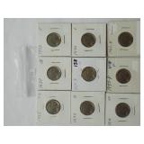 Buffalo Nickels - 1925,1928,1930,1934,1934-D,1935,1936,1937-D-,1927-D