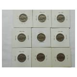 Buffalo Nickels - 1925,1928,1930,1934,1934-D,1935,1936,1937-D-,1927-D