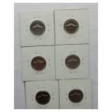 1962,1961,1960,1959,1957,1956 Jefferson Nickles