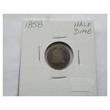 1858 Half dime
