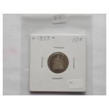 1853 w/Arrow Seated Dime