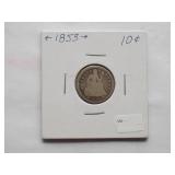 1853 w/Arrow Seated Dime