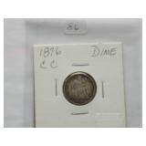 1876-CC Seated dime