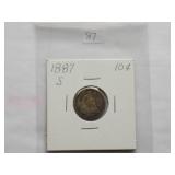 1887-S Seated dime