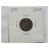 1891 Seated dime