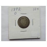 1892-O, 1893-S Barber dime