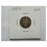 1895-S, 1897 Barber dime