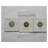 1901-O, 1901, 1900-O Barber Dimes