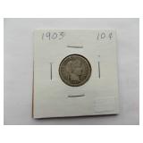 1902, 1903, 1904, 1905 Barber Dimes