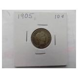 1902, 1903, 1904, 1905 Barber Dimes