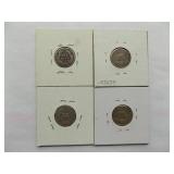 1902, 1903, 1904, 1905 Barber Dimes
