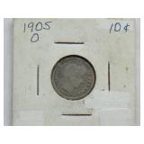 1905-O, 1905-S Barber dime