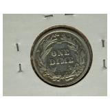 1908, 1907, 1906-S, 1906 Barber dime