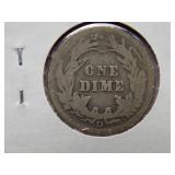 1908, 1907, 1906-S, 1906 Barber dime