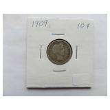 1910, 1909, 1908-S, 1908-D  Barber dime
