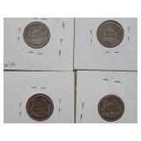 1910-S,1911-S, 1911-D, 1911, Barber Dimes