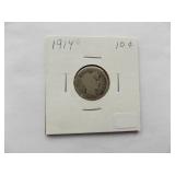 1914-D, 1914, 1913, 1912-D,1912,  Barber Dimes