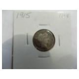 1914-S, 1915-S, 1915, 1916-S, 1916 Barber Dimes