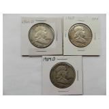 Franklin Half Dollar 1959-D, 1960, 1960- D
