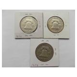 Franklin Half Dollar 1959-D, 1960, 1960- D