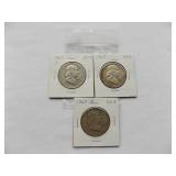1962-D, 1963, 1963-D  Franklin Half Dollar