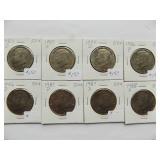 Kennedy Half Dollar 1984-D,1985-D,1986-D,1987-D,1984-P, 1985-P,1986-P, 1987-P,1988-P