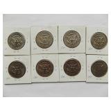 Kennedy Half Dollar 1984-D,1985-D,1986-D,1987-D,1984-P, 1985-P,1986-P, 1987-P,1988-P