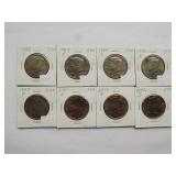 Kennedy Half Dollar 1988-F,1989-P,1989-D,1990-D,1990-P, 2001-P, 2002-P, 2002-D