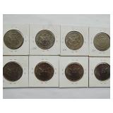 Kennedy Half Dollar 1988-F,1989-P,1989-D,1990-D,1990-P, 2001-P, 2002-P, 2002-D