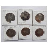 Kennedy Half Dollar  2000-S,2001-S, 2002-S, 2003-S, 2004-S, 2005-S
