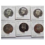 Kennedy Half Dollar  2000-S,2001-S, 2002-S, 2003-S, 2004-S, 2005-S