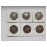 Kennedy Half Dollar  2000-S,2001-S, 2002-S, 2003-S, 2004-S, 2005-S