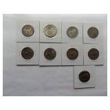 Susan B. Anthony Dollars  1979-D, 1979-P, 1979-S, 1980-P, 1980-D, 1980-S, 1981-P, 1981-D, 1981-S