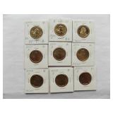 Susan B. Anthony Dollars 2000-P, 2000-D, 2000-S,2001-P,2001-D, 2001-S, 2002-S, 2002-D, 2002-P