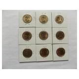 Susan B. Anthony Dollars 2000-P, 2000-D, 2000-S,2001-P,2001-D, 2001-S, 2002-S, 2002-D, 2002-P