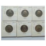 1972-S, 1973-S, 1974-S, Washington Qtr