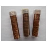 3 - rolls of Lincoln Cents - 1961, 1963 Cent Rolls