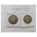 1902, 1903 Barber half
