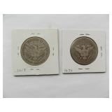 1905-S, 1908-D Barber half